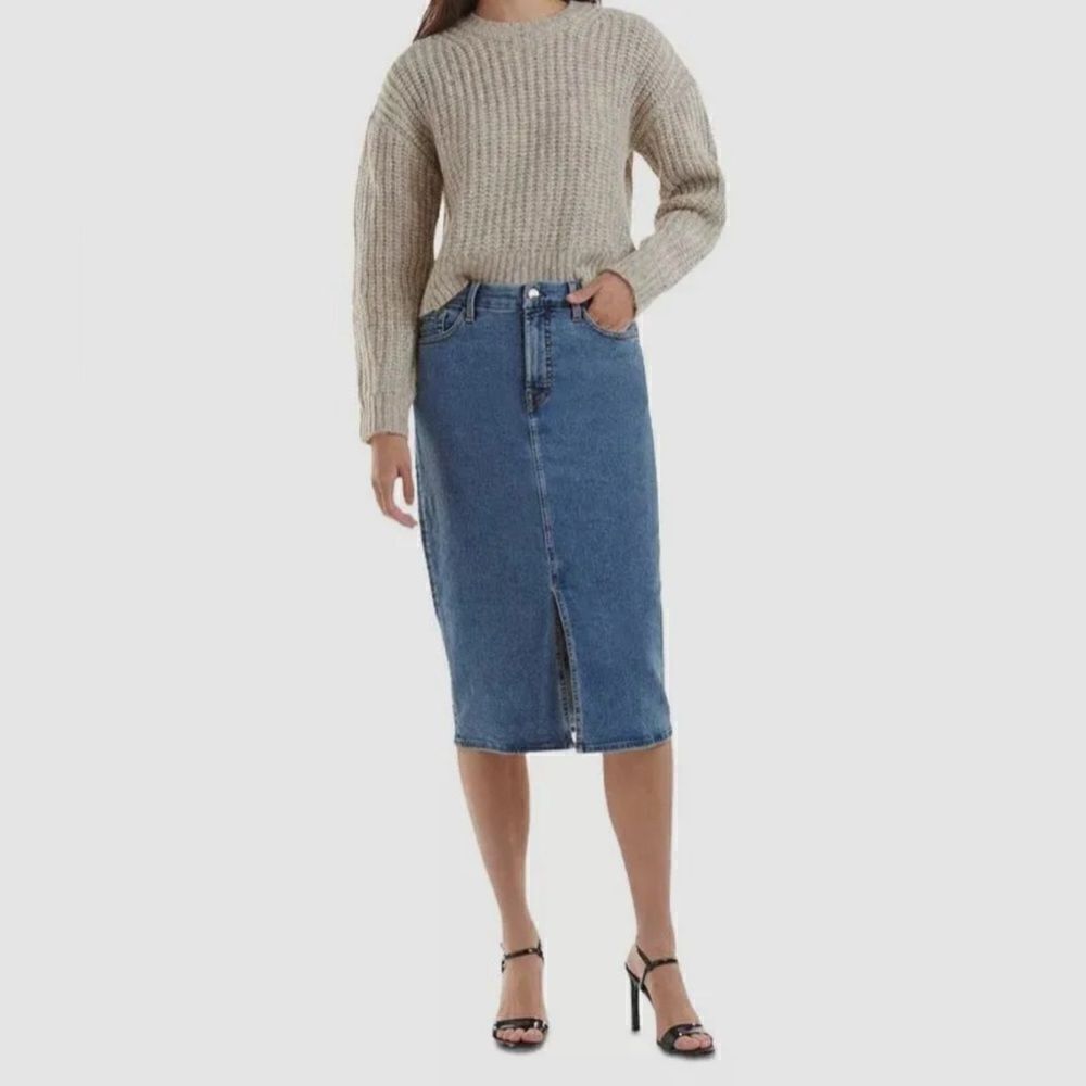Jen7 For All Mankind Stretch Jean Pencil Skirt 6